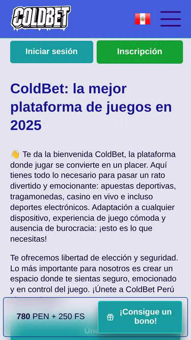 Screenshot of coldbet.pe
