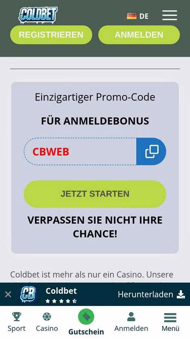 Screenshot of coldbet.website