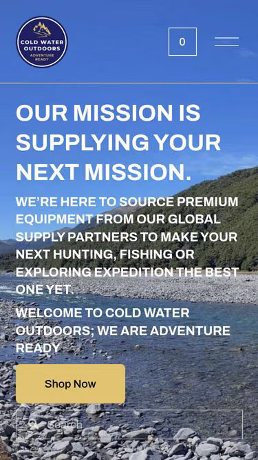 Screenshot of coldwater.co.nz