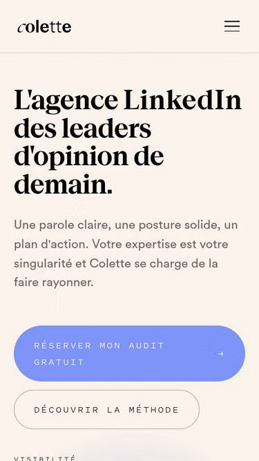 Screenshot of colette.agency