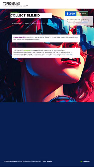 Screenshot of collectible.bid
