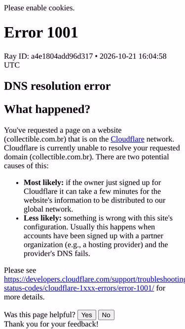Screenshot of collectible.com.br