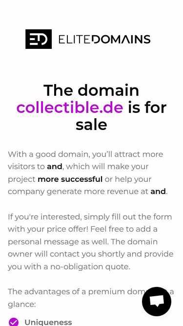 Screenshot of collectible.de