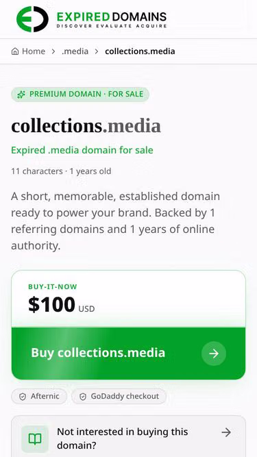 Screenshot of collections.media