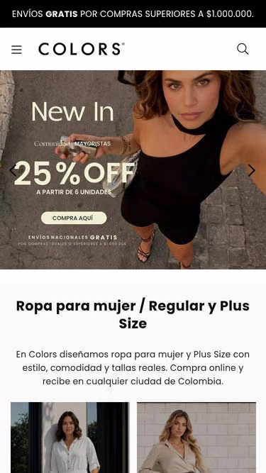 Screenshot of colors.com.co