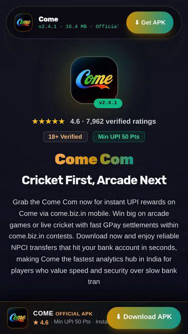 Screenshot of come.biz.in