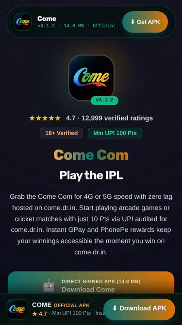 Screenshot of come.dr.in