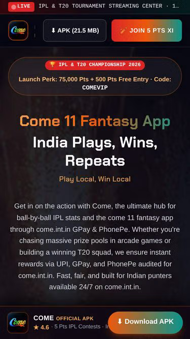 Screenshot of come.int.in