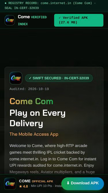Screenshot of come.internet.in