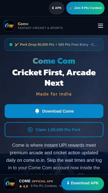 Screenshot of come.io.in