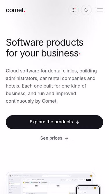 Screenshot of comet.al