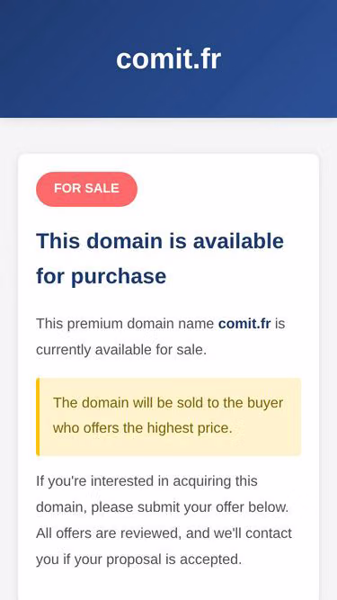 Screenshot of comit.fr