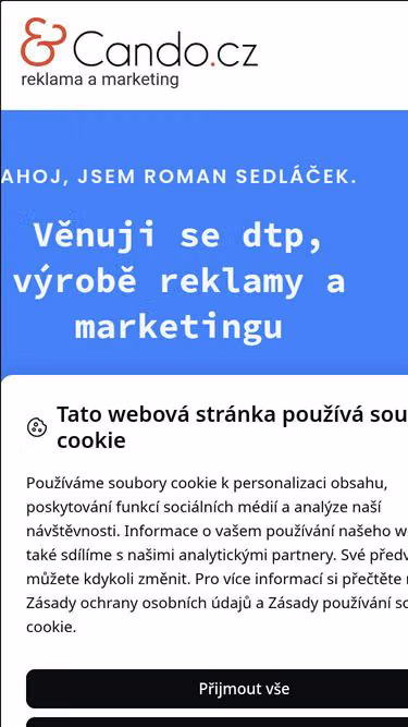 Screenshot of comm.cz