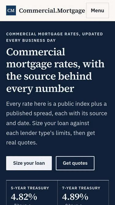 Screenshot of commercial.mortgage
