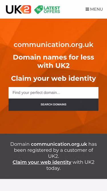 Screenshot of communication.org.uk