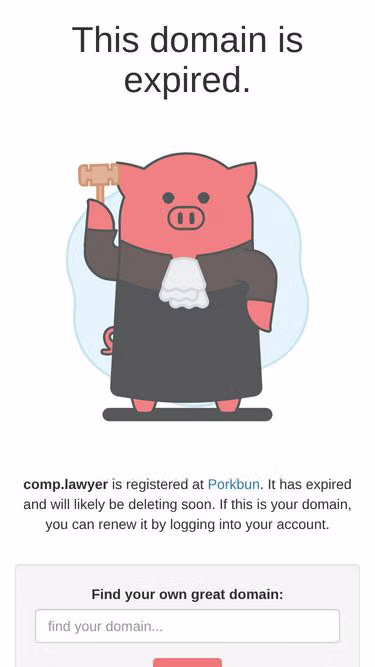 Screenshot of comp.lawyer