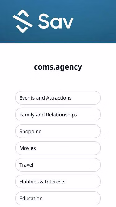 Screenshot of coms.agency