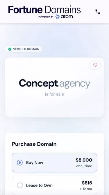Screenshot of concept.agency