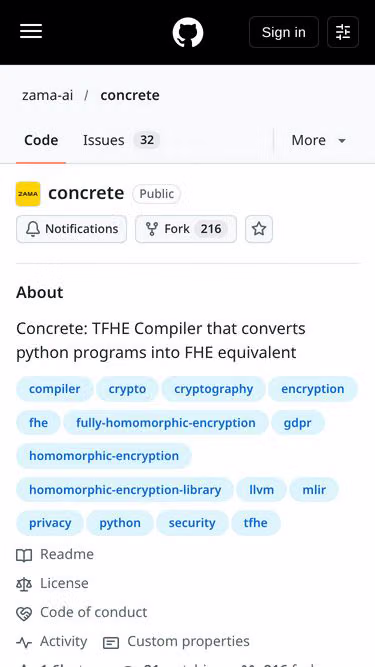 Screenshot of concrete.rs