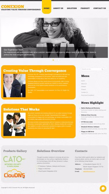 Screenshot of conexion.sg