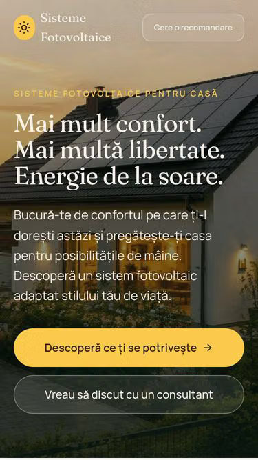 Screenshot of confort.solar