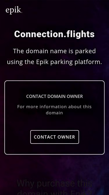 Screenshot of connection.flights
