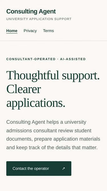 Screenshot of consulting.stream