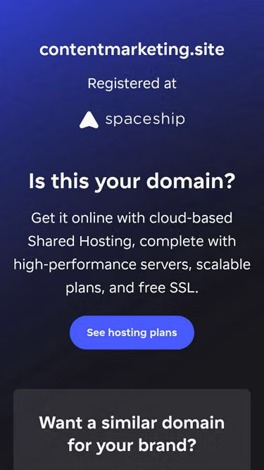 Screenshot of contentmarketing.site