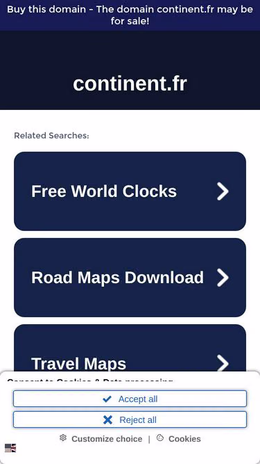 Screenshot of continent.fr