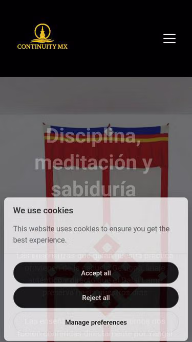 Screenshot of continuity.mx