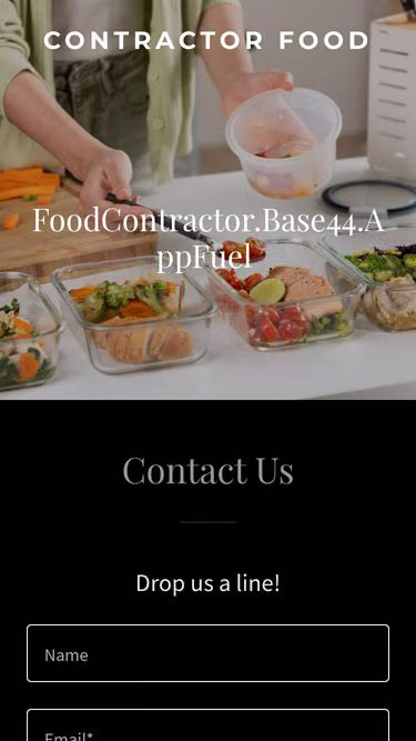 Screenshot of contractor.food