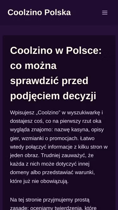 Screenshot of coolzino.info.pl