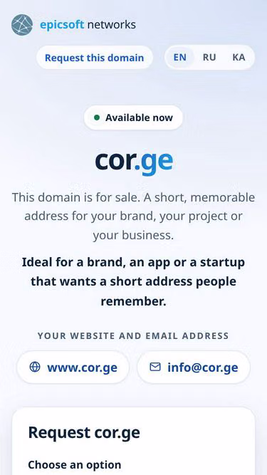 Screenshot of cor.ge