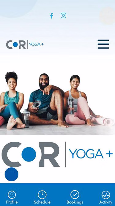 Screenshot of cor.yoga