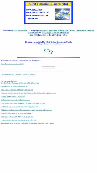 Screenshot of coral.net