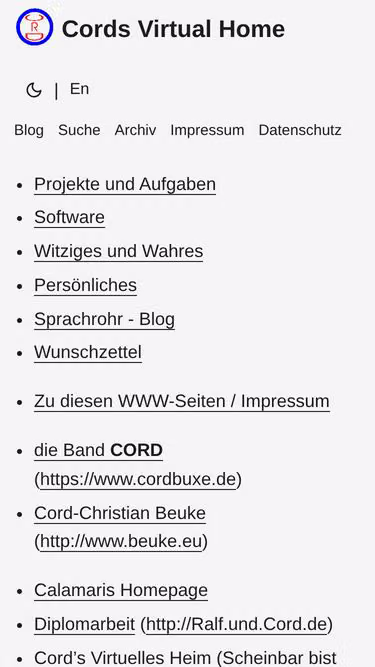 Screenshot of cord.de