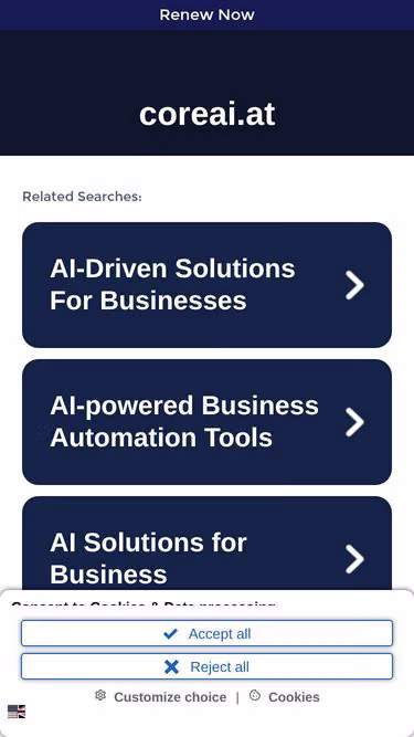 Screenshot of coreai.at