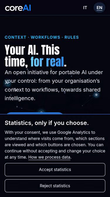 Screenshot of coreai.network