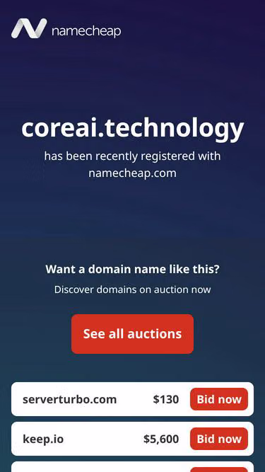 Screenshot of coreai.technology