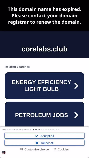 Screenshot of corelabs.club