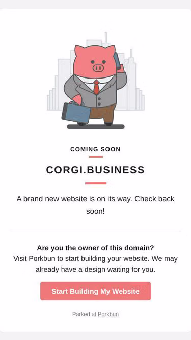 Screenshot of corgi.business