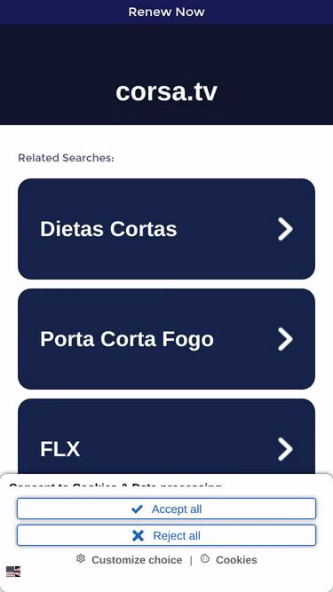 Screenshot of corsa.tv