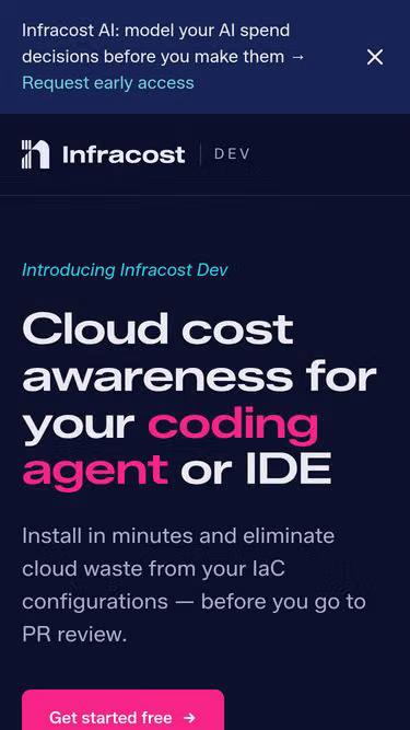 Screenshot of cost.dev