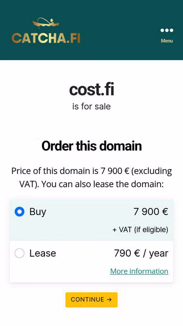 Screenshot of cost.fi