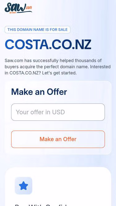 Screenshot of costa.co.nz