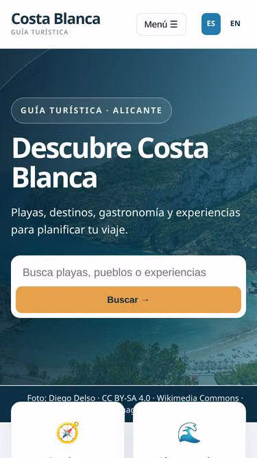 Screenshot of costablanca.com.es