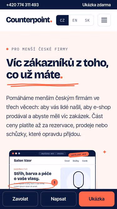Screenshot of counterpoint.cz