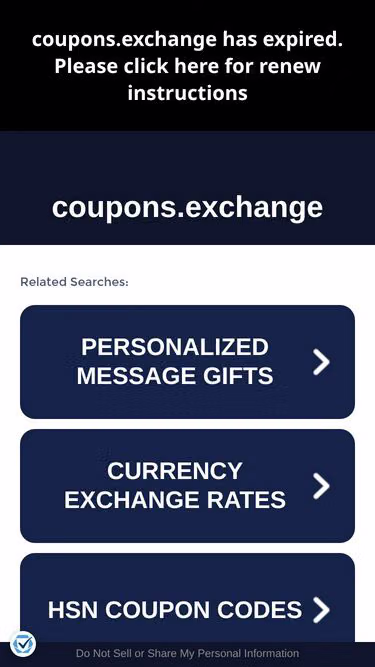 Screenshot of coupons.exchange