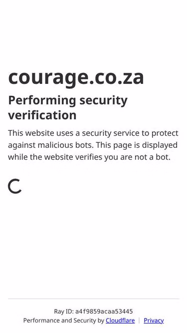 Screenshot of courage.co.za