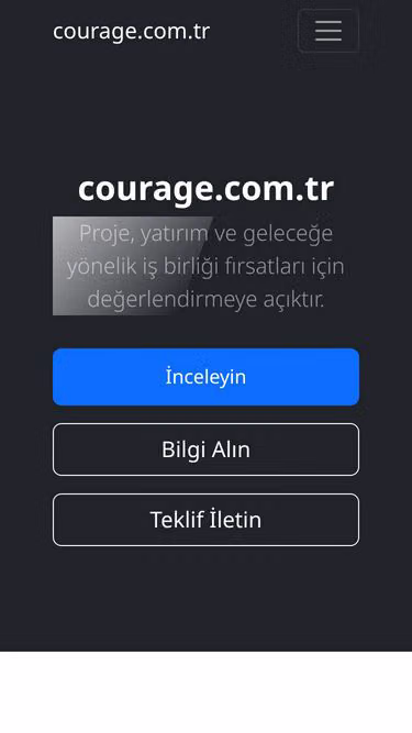 Screenshot of courage.com.tr